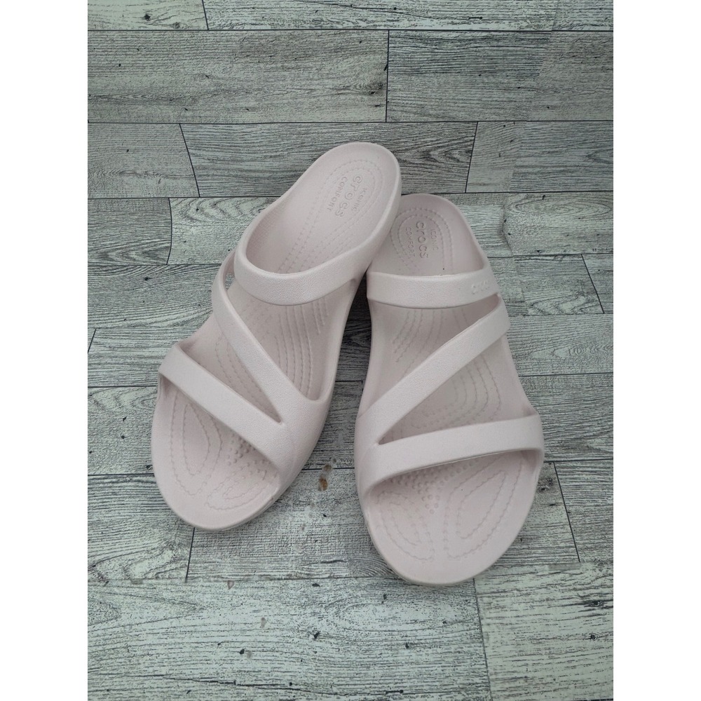 Crocs Swiftwater Strappy Slide Pink Women Sandals 206756 Size 8